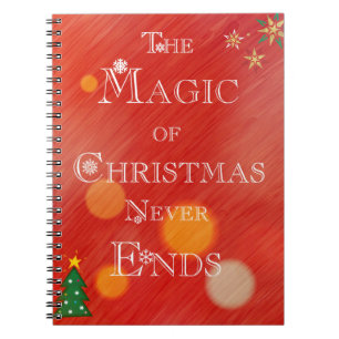 Caderno Espiral Mágica do Notebook de Natal