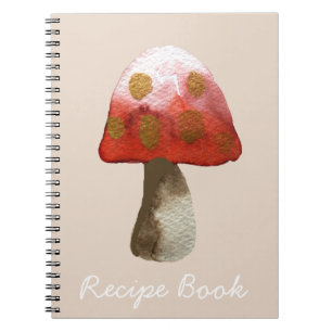 Caderno Espiral Mágica em Toadshroom vermelho