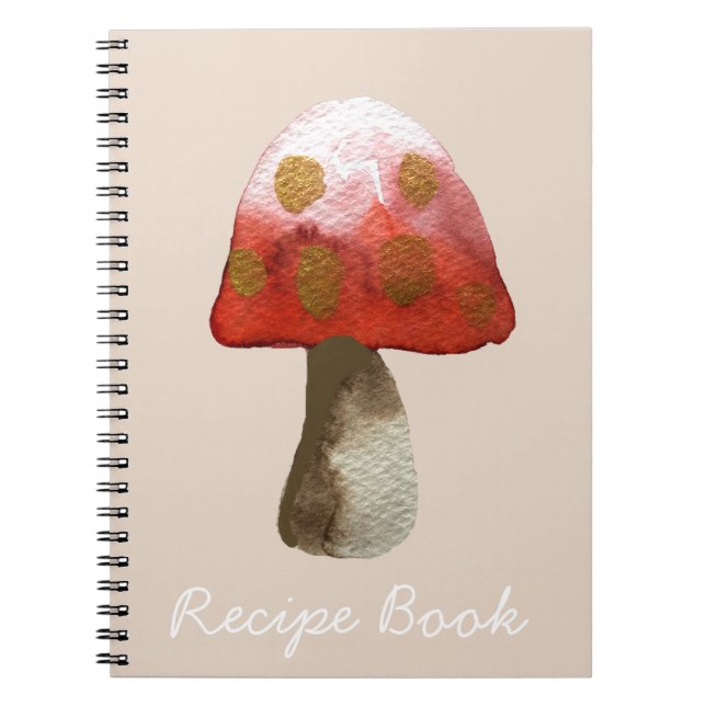 Caderno Espiral Mágica em Toadshroom vermelho (Frente)