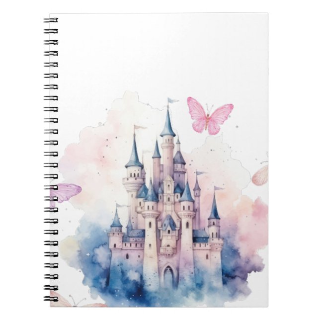 Caderno Espiral Mágico, Design de Castelo (Frente)