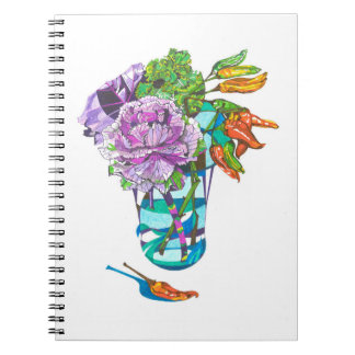 Caderno Espiral Magnífico Buquê Vegetal de Outono