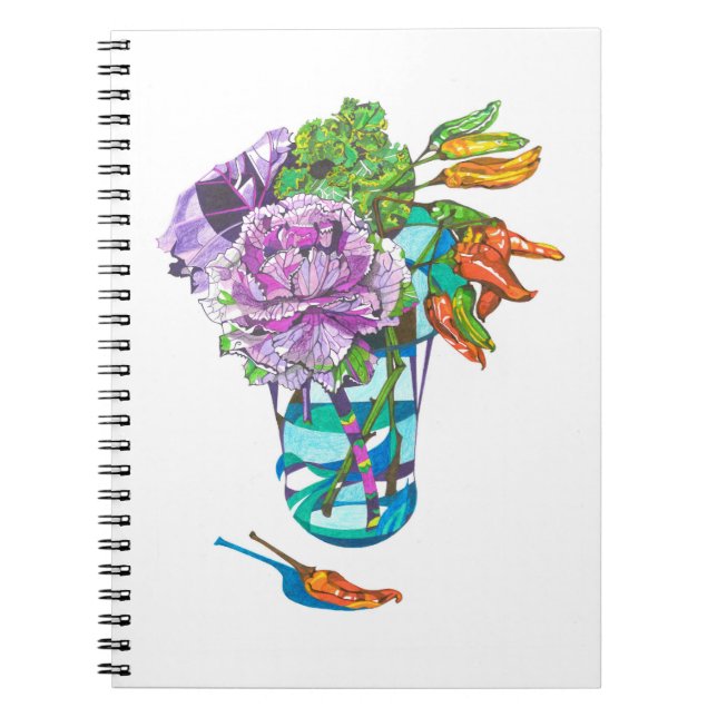Caderno Espiral Magnífico Buquê Vegetal de Outono (Frente)