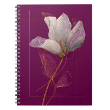 Magnólia Branca Linha Dourada Magenta