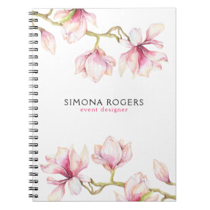 Caderno Espiral Magnolia Brilha Em Branco