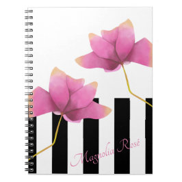 Caderno Espiral Magnolia Rosé Modern Floral Design