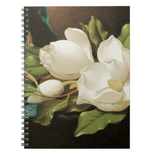 Caderno Espiral Magnólias brancas gigantes