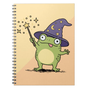 Caderno Espiral Mago Sapo Conjura Feitiços
