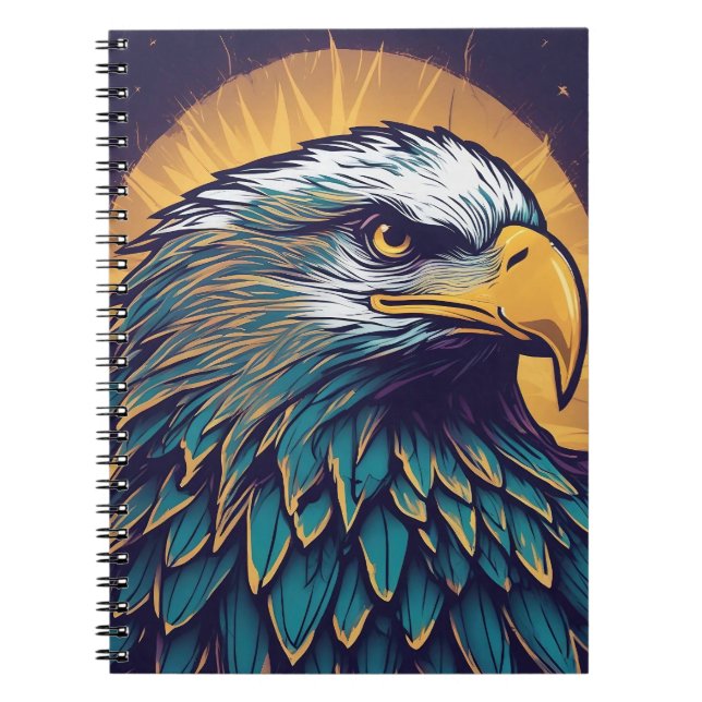 Caderno Espiral Maiestoso Bald Eagle (Frente)