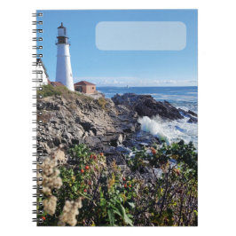 Caderno Espiral Maine Lighthouse Cover 80pg Spiral Journal