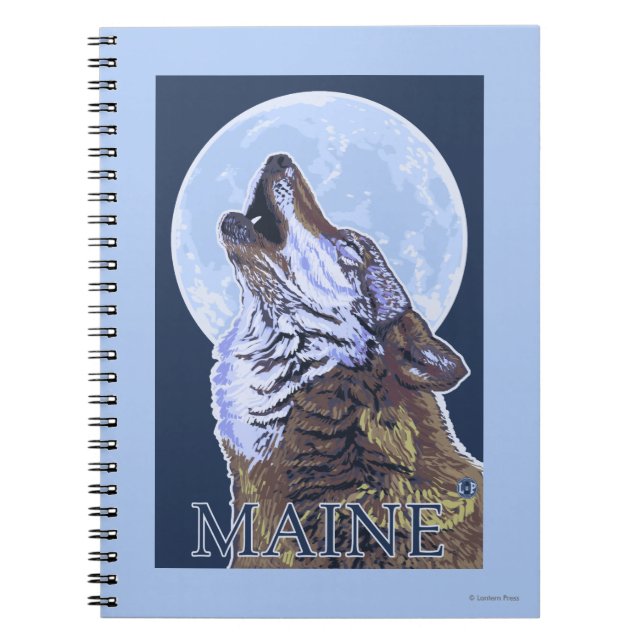 Caderno Espiral MaineHowling Wolf (Frente)