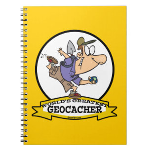 CADERNO ESPIRAL MAIOR CARTÃO DE HOMENS GEOCACHER DO MUNDO