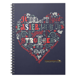 Caderno Espiral Mais forte com coração