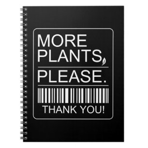 Caderno Espiral Mais Plantas Por Favor Presente para Amantes de Pl