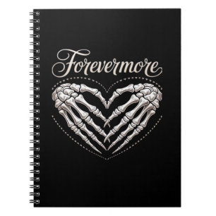 Caderno Espiral Mais Skeleton Mãos Coração Gótica Halloween