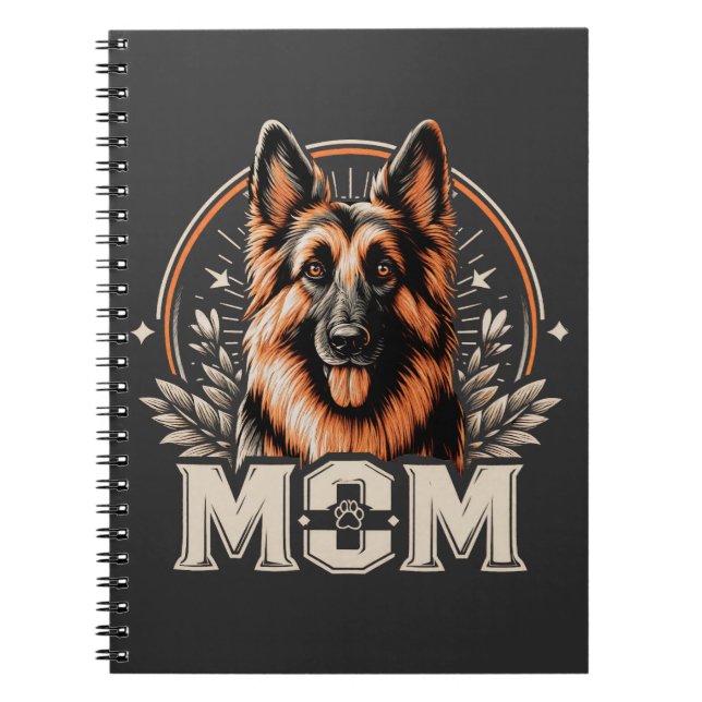 Caderno Espiral Majestade Bond: Gee Vaucher German shepherd Cachor (Frente)