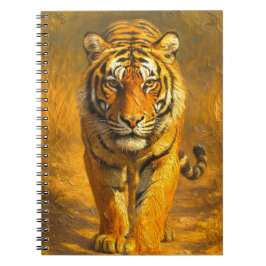 Caderno Espiral Majestic Golden Tiger Notebook - Wildlife Art Jour