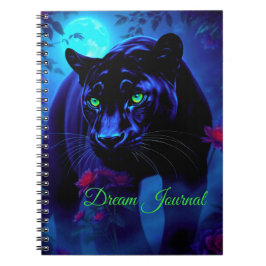 Caderno Espiral Majestic Panther in Garden Dream Journal