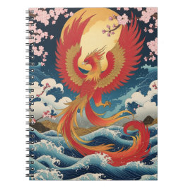 Caderno Espiral Majestic Phoenix Notebook - Japanese Fantasy Art