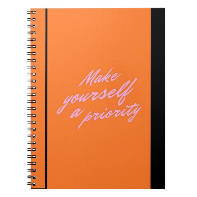 Caderno Espiral Make Yourself a Priority Self Care Journal (Frente)