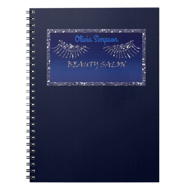 Caderno Espiral Makeup Artist Eyes Lashes Glitter Drives Spark Bea (Frente)