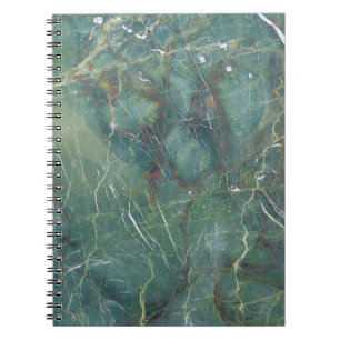 Caderno Espiral Malachite Verde Marble Textura Detalhada