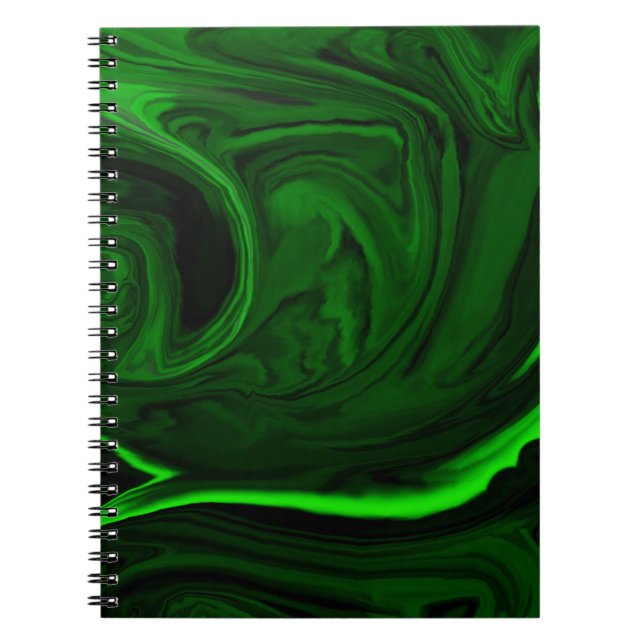 Caderno Espiral malaquite verde-textura (Frente)
