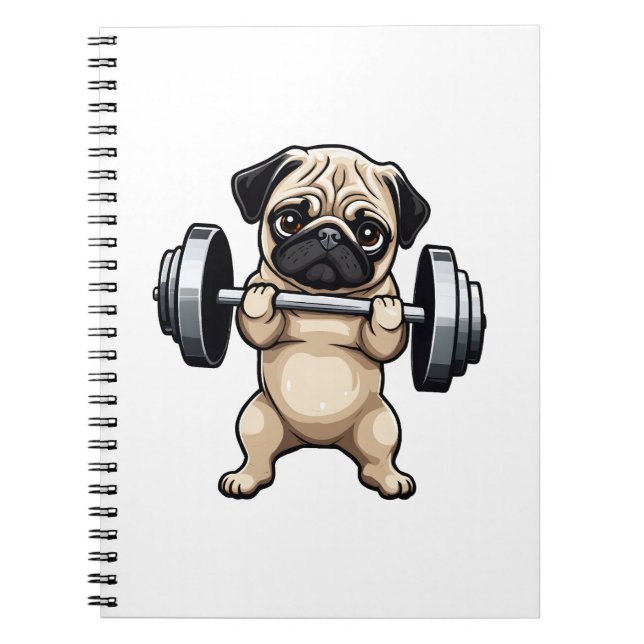 Caderno Espiral Malhação Pug (Frente)