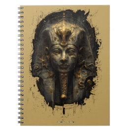 Caderno Espiral Malícia Antiga Faraó Egípcio Preto