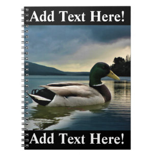 Caderno Espiral Mallard Duck No Notebook Lake