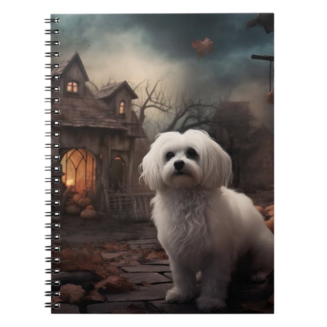 Caderno Espiral Maltês Halloween Scary (Frente)