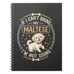 Caderno Espiral Maltês Não Indo Cachorro Gravata Vermelha Quadro d