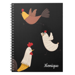 Caderno Espiral maluquice, moderno agricultor monograma notebook