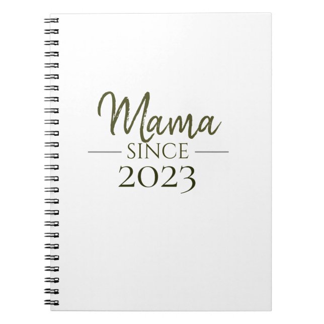 Caderno Espiral Mama Desde Personalizado Ano Minimal Maternidade  (Frente)