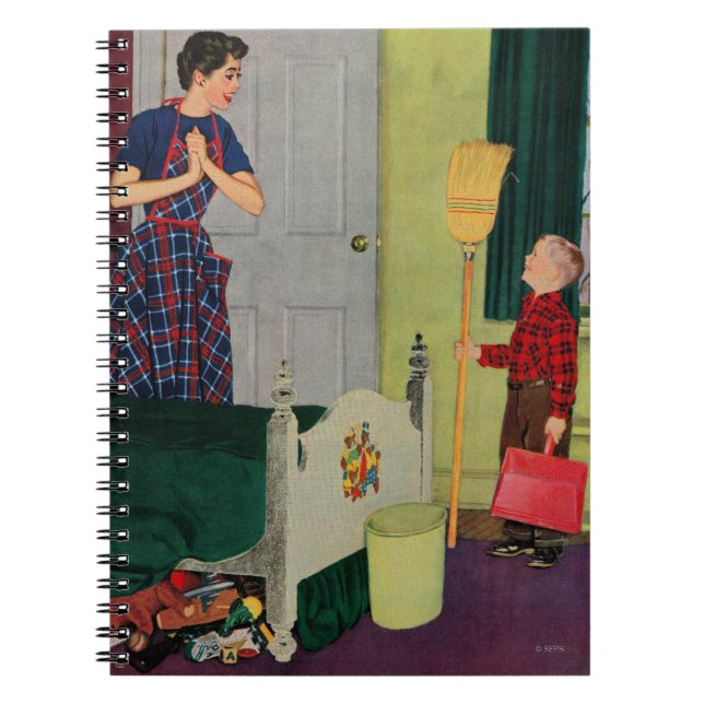 Caderno Espiral Mamã, eu limpei minha sala! (Frente)