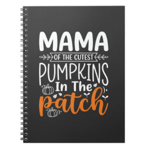 Caderno Espiral Mama Pumpkins Patch Design de Halloween_1