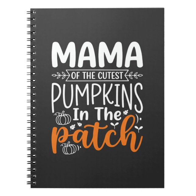 Caderno Espiral Mama Pumpkins Patch Design de Halloween_1 (Frente)