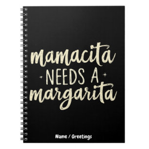 Caderno Espiral Mamacita Precisa de uma Margarita Treino Divertido