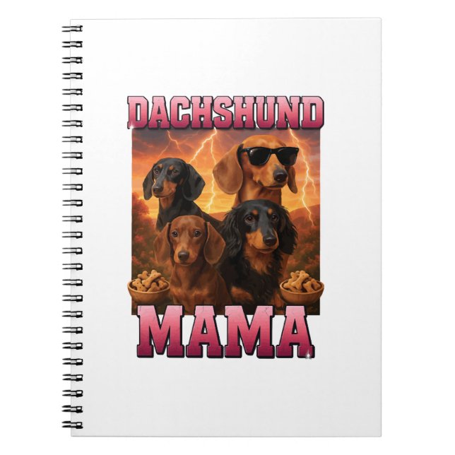 Caderno Espiral Mamãe Dachshund (Frente)