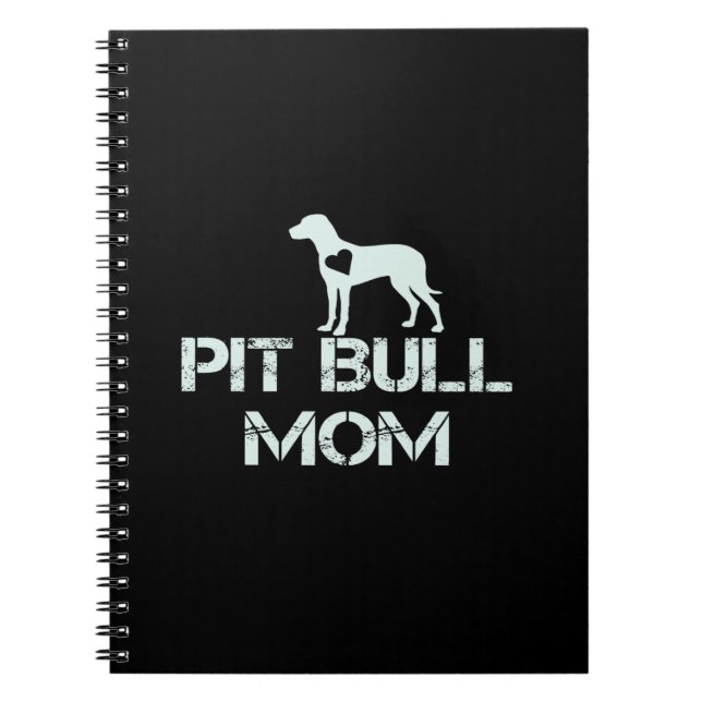 Caderno Espiral Mamãe Pitbull ama tanto cachorros (Frente)