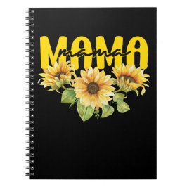 Caderno Espiral Mamãe Sunflower Sunshine - Design Floral alegre