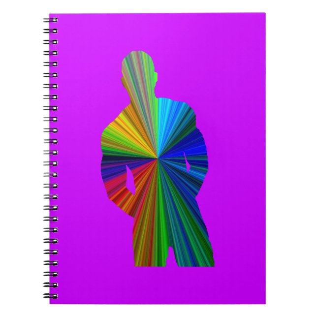 Caderno Espiral Man Posicionando Notebook (Frente)