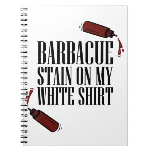 Caderno Espiral Manchas de churrasco na minha cor branca