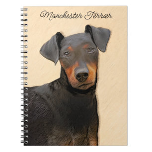 Caderno Espiral Manchester Terrier Pintura Original