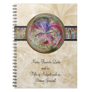 Caderno Espiral Mandala abstrata da bolha com fita