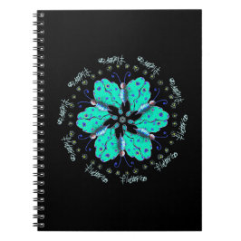 Caderno Espiral Mandala azul-borboleta-azul-flutter
