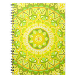 Caderno Espiral Mandala Boho de Primavera Bem-Estar Escrita Energi