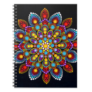 Caderno Espiral mandala colorida