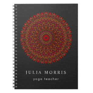 Caderno Espiral Mandala colorida da flor