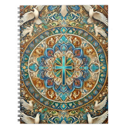 Caderno Espiral Mandala Cristã Inspiradora