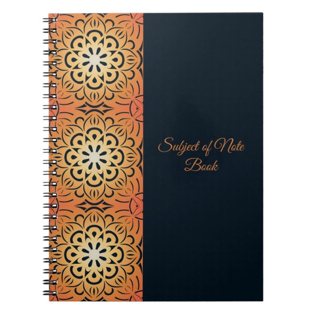 Caderno Espiral Mandala Explosão Solar (Frente)